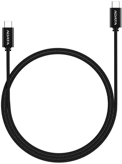 ADATA 威剛 100W PD TYPE-C快充傳輸線 E-Marker 晶片, 2m, 黑色, 1條
