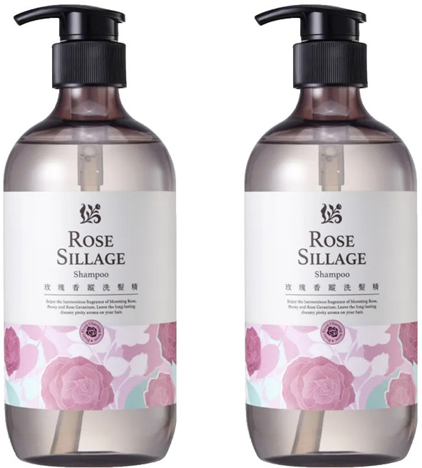 JUST HERB 香草集 玫瑰香蹤洗髮精, 500ml, 2瓶
