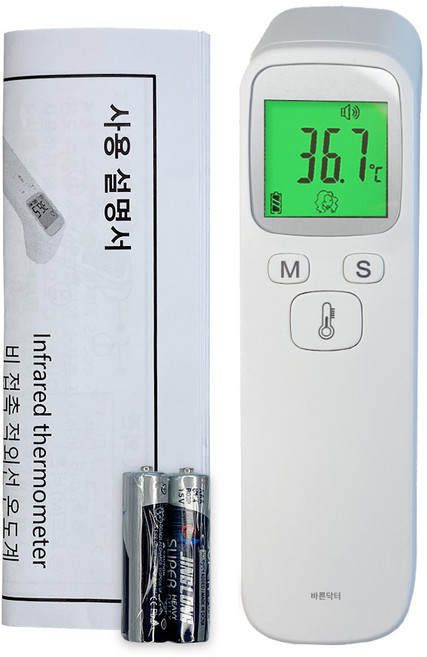 바른닥터 비접촉 적외선 온도계, 1개