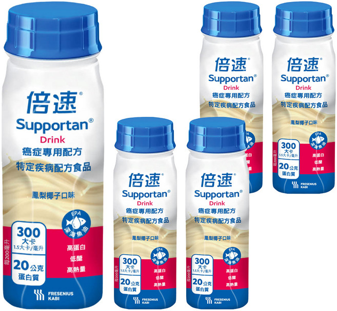 Supportan 倍速 癌症專用配方 鳳梨椰子, 200ml, 5瓶