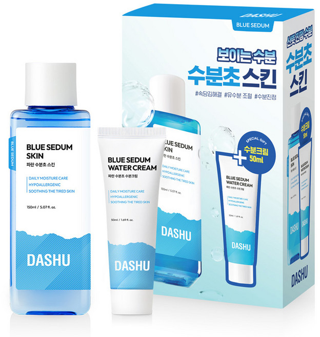다슈 보이 파란 수분초 스킨 150ml + 수분크림 50ml 세트, 1개