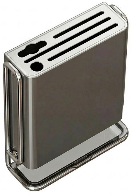 Couselect 廚房多功能無痕壁掛式刀架 刀架款 180 x 70 x 250mm, 1個, 槍灰色