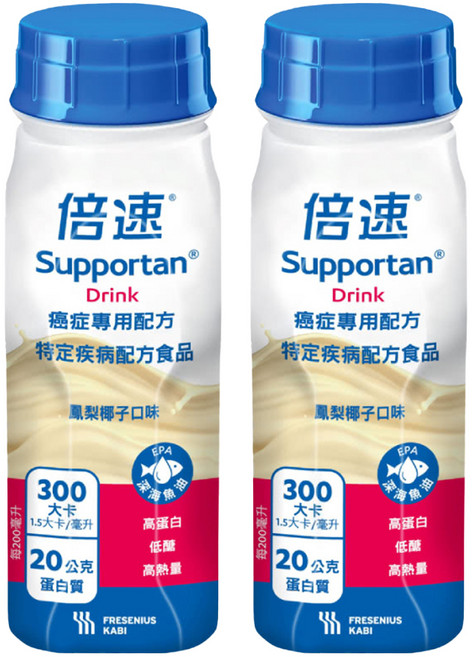 Supportan 倍速 癌症專用配方 鳳梨椰子, 200ml, 2瓶