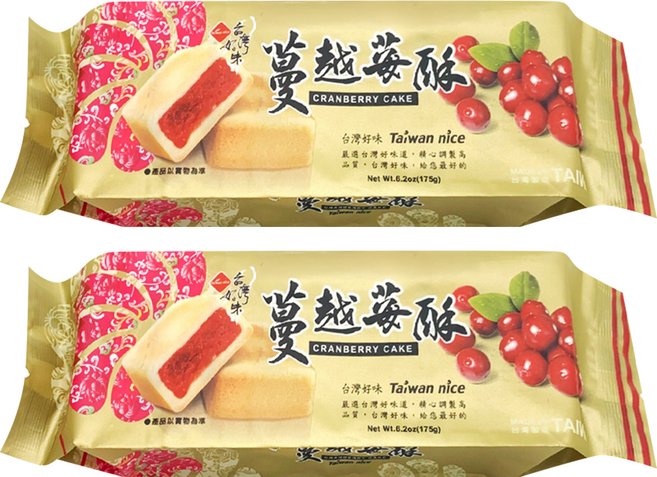 長松食品 蔓越莓酥, 175g, 2包