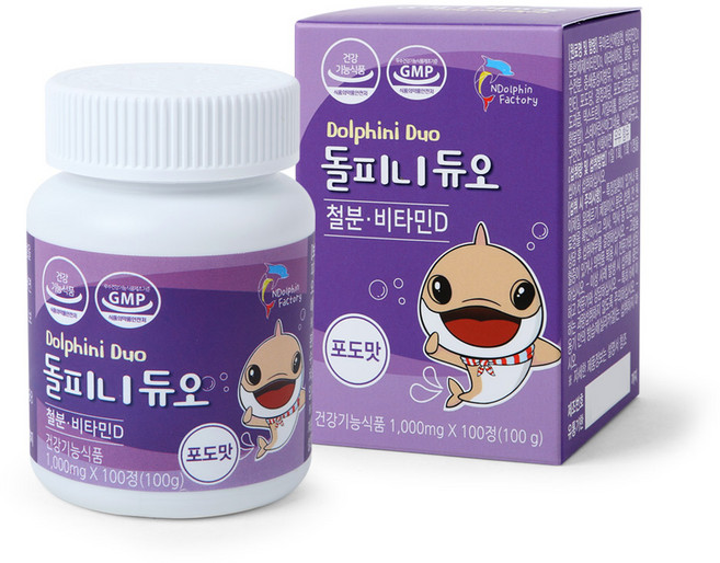 돌피니 듀오 철분 + 비타민D, 100정, 1개