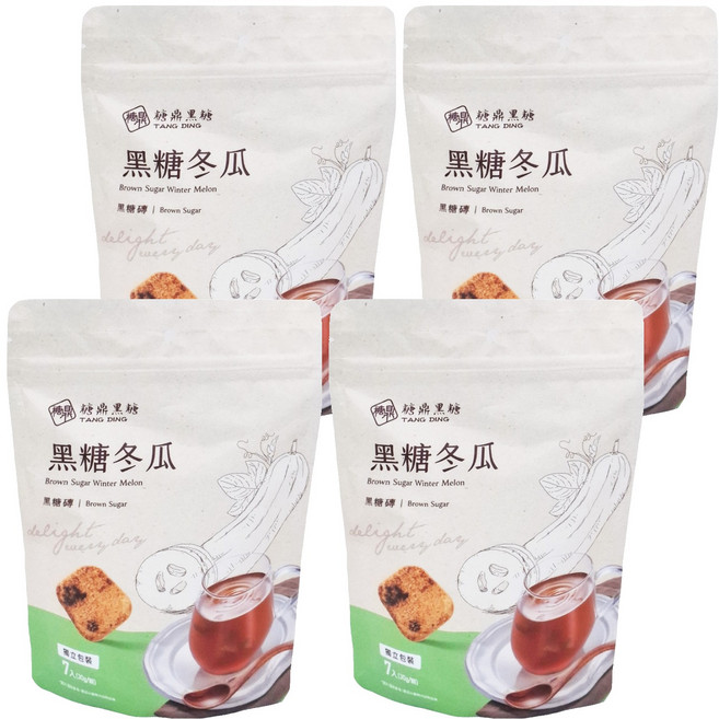 糖鼎 黑糖磚 黑糖冬瓜, 30g, 7個, 4袋