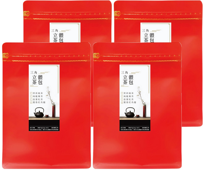 喝茶閒閒 三角立體茶包 蜜香紅烏龍, 2.5g, 30包, 4袋