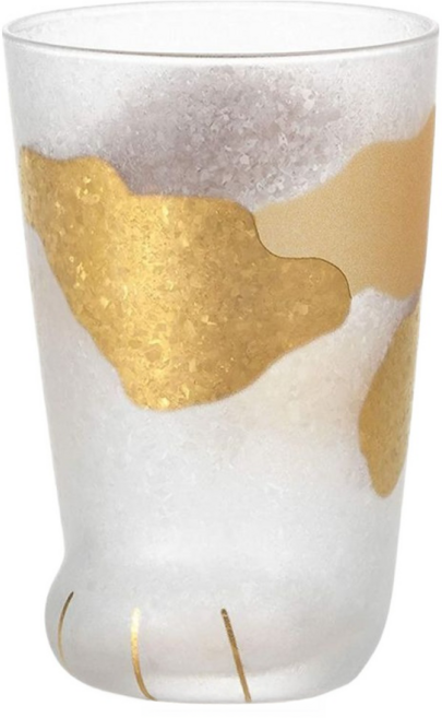 ADERIA 日本金箔貓腳杯禮盒 300ml, 三花貓, 1個