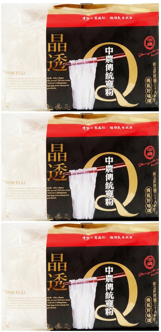 中農粉絲 傳統寬粉, 210g, 3袋