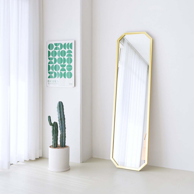 에이스홈 코코 팔각 415 벽걸이 전신거울, 골드