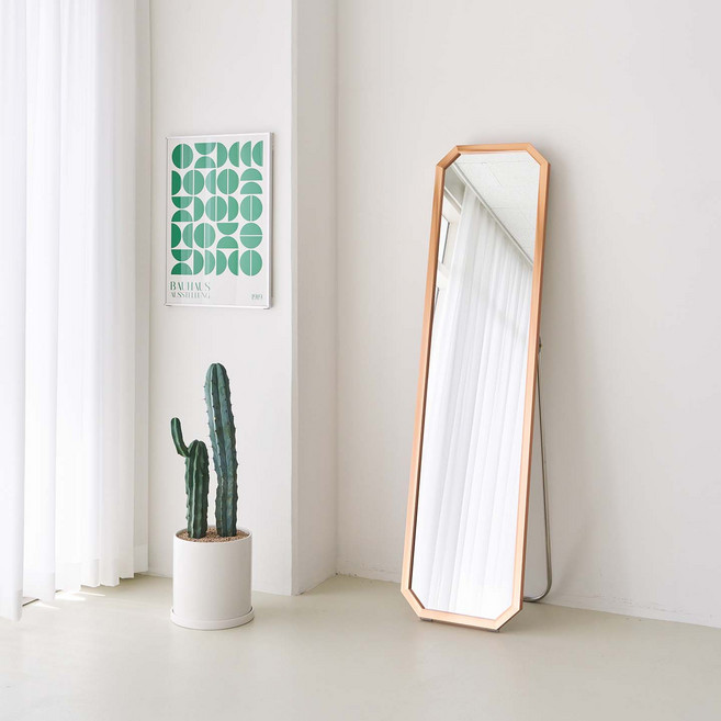 에이스홈 코코 팔각 415 스탠드 전신거울, 로즈골드