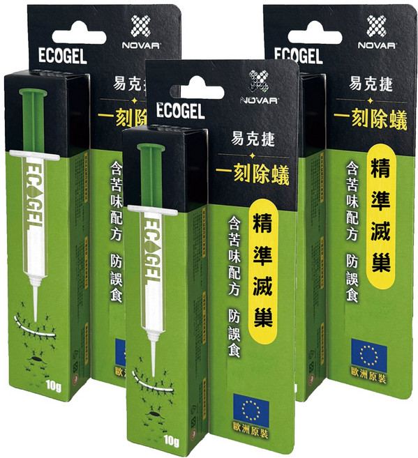 ECOGEL 易克捷 除蟻餌膠, 10g, 3個