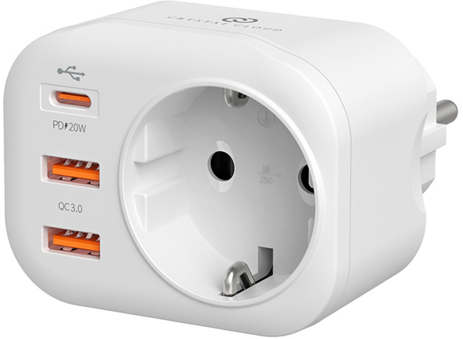 크리스탈클라우드 멀티콘센트 1구, 7.05cm, 혼합색상, 1개