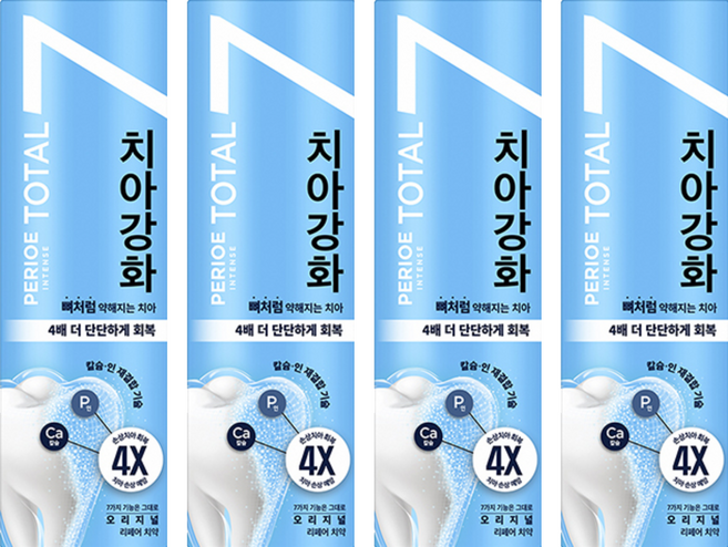페리오 인텐스 오리지널 치아강화 치약, 120g, 4개