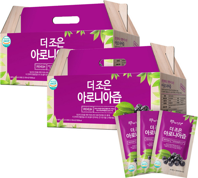 더존건강 더조은 아로니아즙, 2.1L, 60개