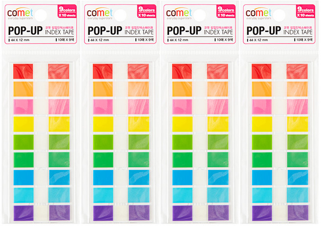 코멧 팝업 인덱스 테이프, 1개, 4개입
