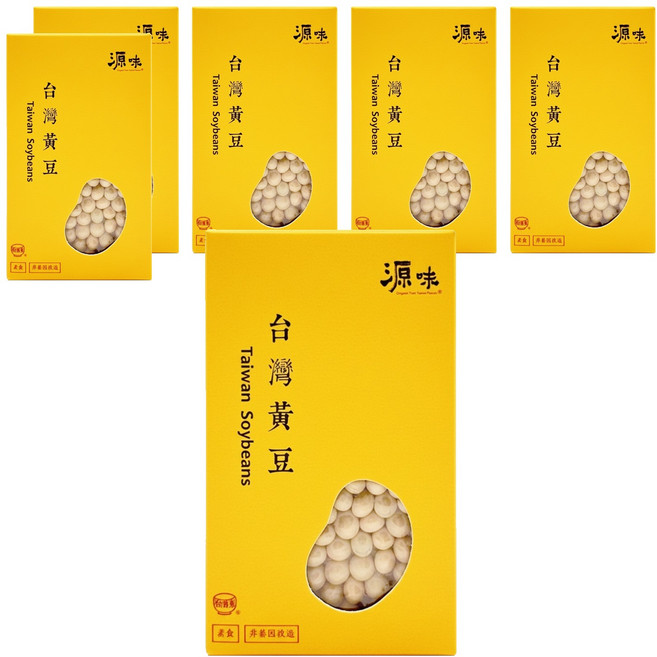 台灣源味本舖 台灣黃豆 非基因改造, 400g, 6盒