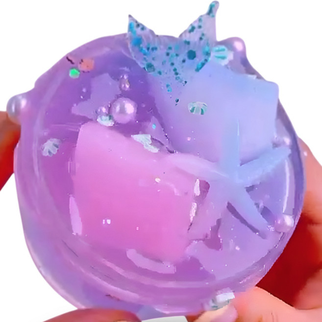 에밀리슬라임 그리고 바다 클리어 슬라임, 핑크블루, 250g, 1개