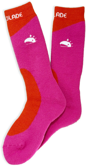 썬글레이드 윈터 스포츠 스키 양말, 오렌지핑크, 1개