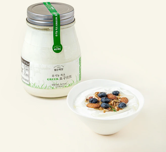범산목장 유기농 인증 목초 그릭 요구르트, 350ml, 1개 - 쿠팡