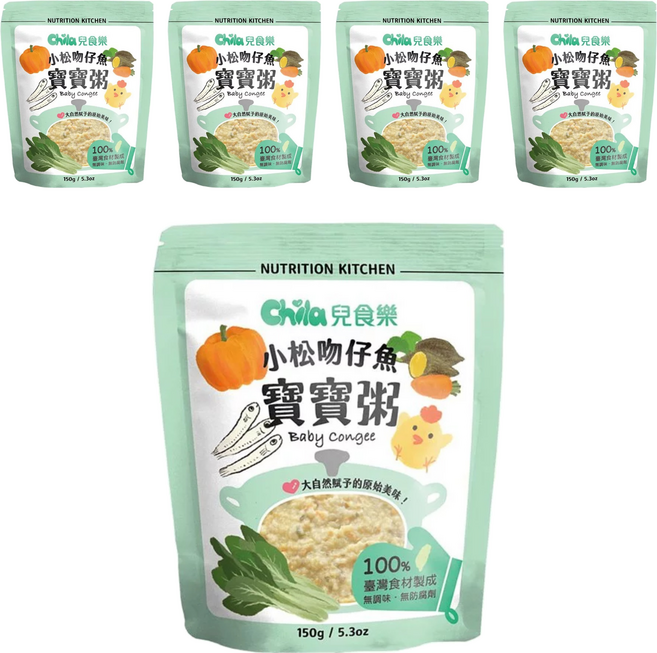 Chila 兒食樂 寶寶粥 小松吻仔魚, 150g, 5包