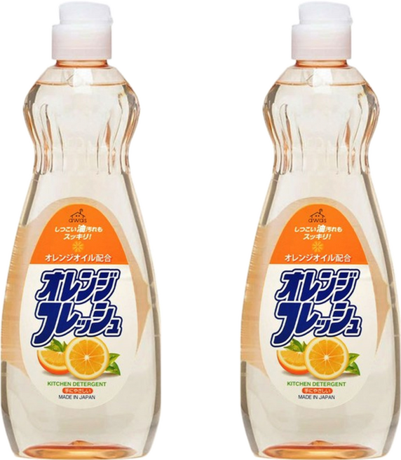 第一石鹼 awas 洗潔精 香橙味, 600ml, 2瓶