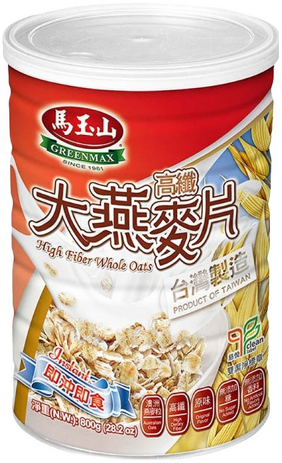 馬玉山 高纖大燕麥片, 800g, 1罐