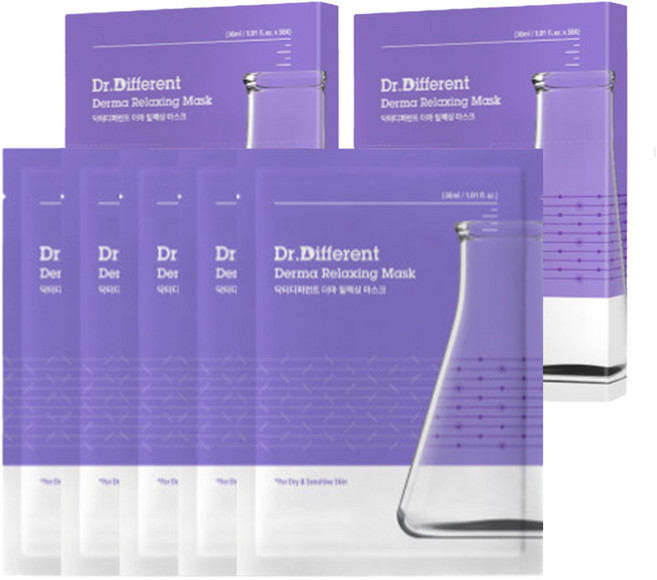 Dr.Different Derma舒緩面膜, 5片, 2盒