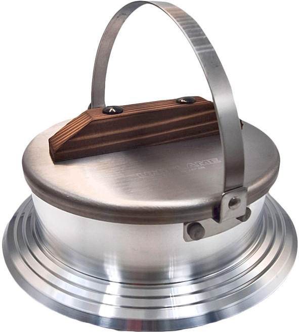 UNIFLAME 羽釜煮飯鍋3合 黑氟不沾版 直徑206 x 150mm 內徑149mm 1350g 1.8L, 206mm, 1個, 銀色