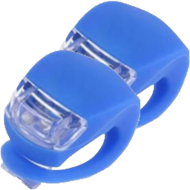 휘경일 자전거 라이트 5세대 실리콘 개구리 야간 LED, 블루, 2개