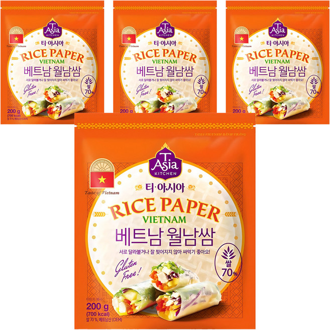 TAsia KITCHEN 越南春捲皮, 200g, 4包