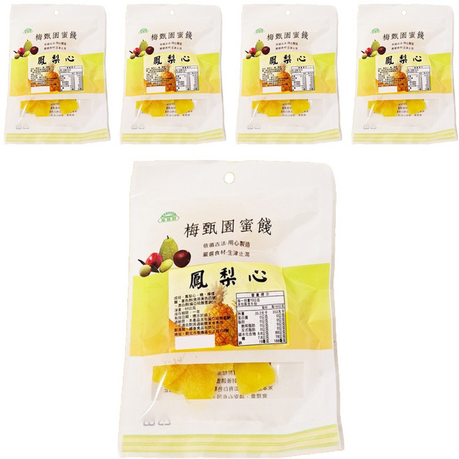 梅甄園 鳳梨心, 60g, 5包