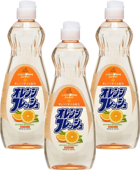 第一石鹼 awas 洗潔精 香橙味, 600ml, 3瓶