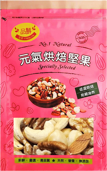 品鮮生活 綜合堅果 大顆五寶, 600g, 1包