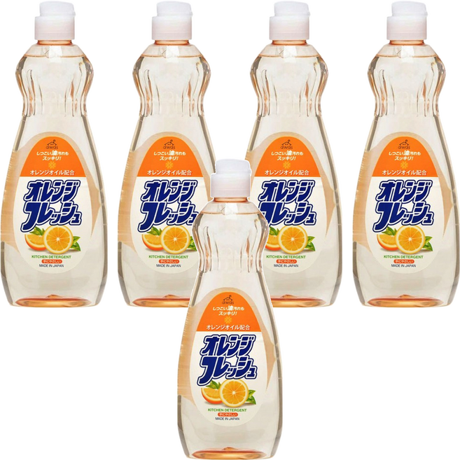 第一石鹼 awas 洗潔精 香橙味, 600ml, 5瓶