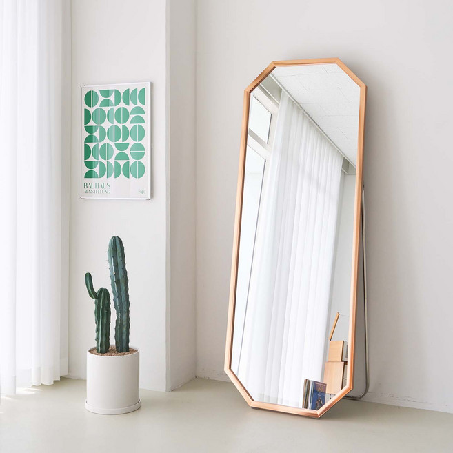 에이스홈 코코 팔각 와이드L 스탠드 전신거울, 로즈골드