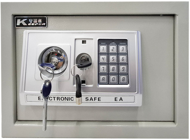 KEEPER SAFE BOX 守護者保險箱 雙鑰匙款 密碼款, 灰色