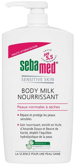 sebamed 施巴 敏感肌膚潤膚乳液 清爽潤膚 維持肌膚潤澤不乾燥 日常保濕滋潤肌膚, 1L, 1瓶