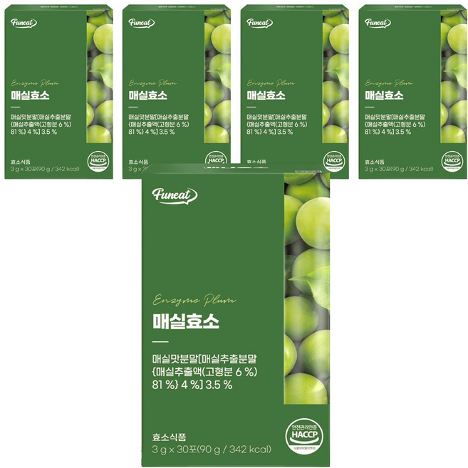 퍼니트 매실효소 30p, 90g, 5개