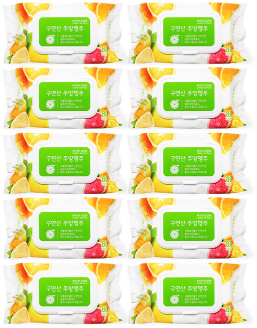 위치쿡 구연산 주방행주, 80개입, 10개