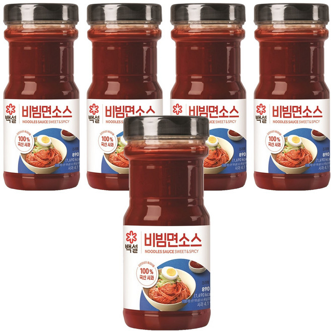 백설 비빔면소스, 5개, 890g