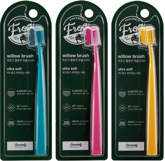 프로그 위로우 칫솔 6240 울트라 소프트 랜덤발송, 1개입, 3개