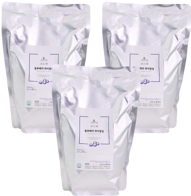 아빠랑 보드레 블루베리 파이필링 잼, 2kg, 3개