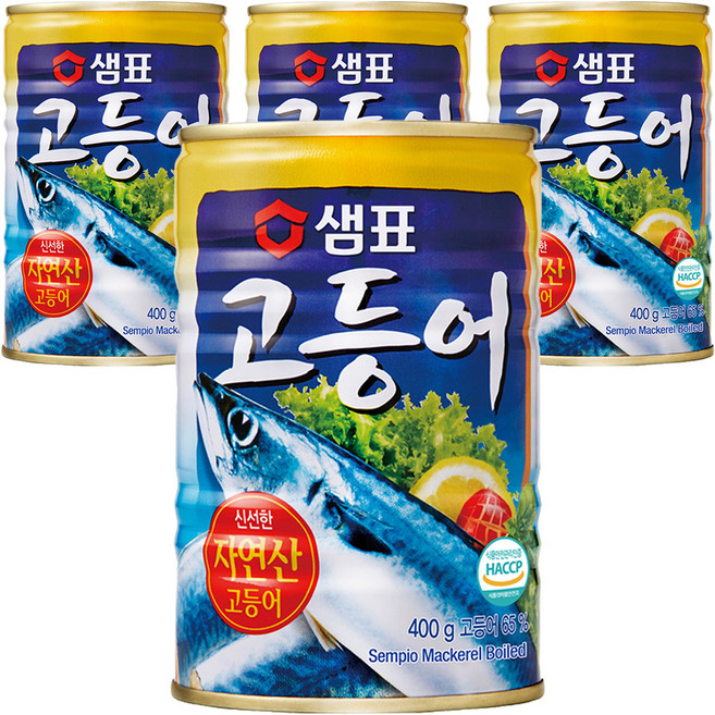 샘표 고등어 통조림, 400g, 4개