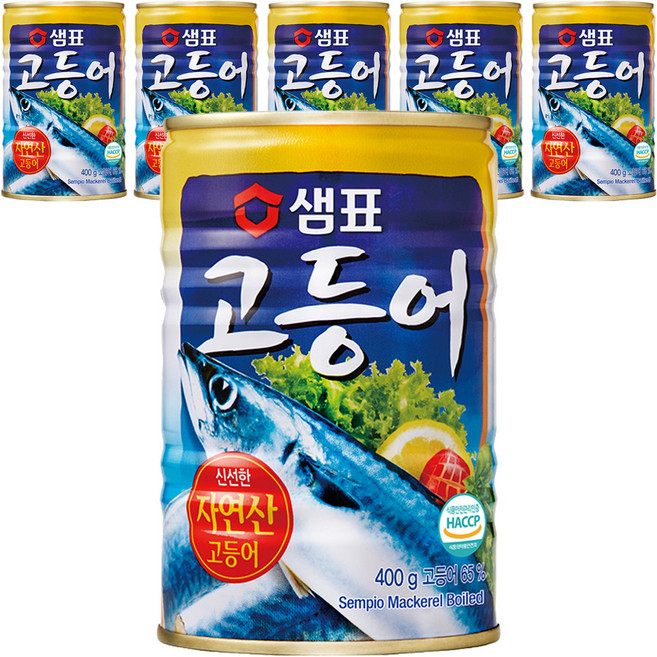 샘표 고등어 통조림, 400g, 6개