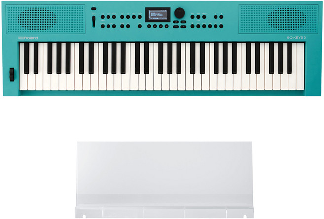 롤랜드 고키3 키보드 + 보면대, 터키색, 1세트, GOKEYS3-TQ