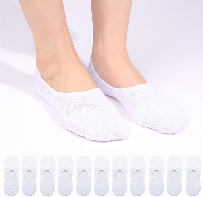 두발로 여성용 앞코 2올 보강 페이크삭스 실속형 12켤레