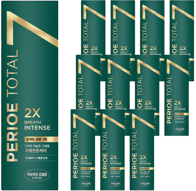 페리오 토탈7 인텐스 프리징 쿨링 치약, 120g, 12개