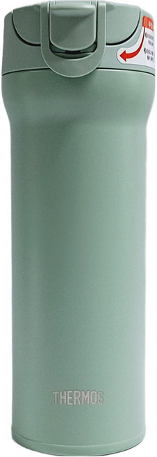 THERMOS 膳魔師 彈蓋式保溫瓶 易於使用的寬口瓶, 綠色 GR, 480ml, 1個