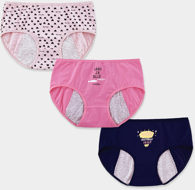 주니데이 주니어 큐티A 학생 위생팬티 3종 세트